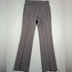 Vintage Y2K Levis 517 Bootcut Pleated Dacron Polyester Brown Pants Size 33x34